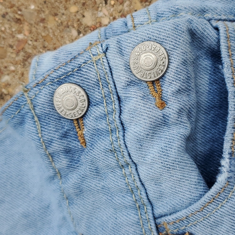 Levi's Levi Strauss & Co Denim Shortalls 6 Regular 5-6 Short Overalls - Picture 3 of 6